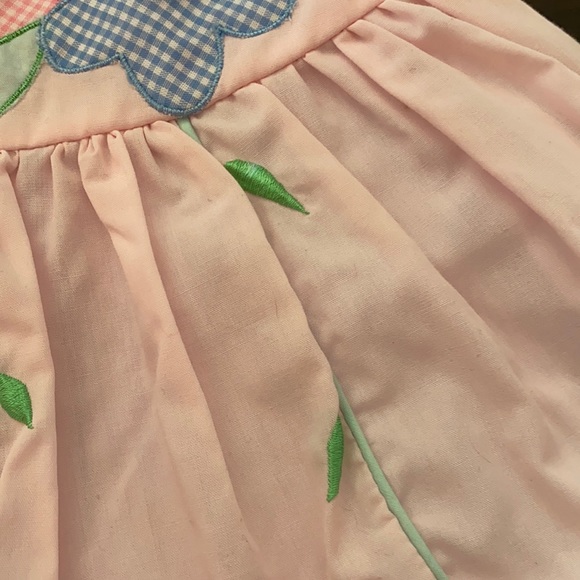 Tulip daisy pink jumper dress with white under dress 2pc light pink 12 months - Picture 3 of 5